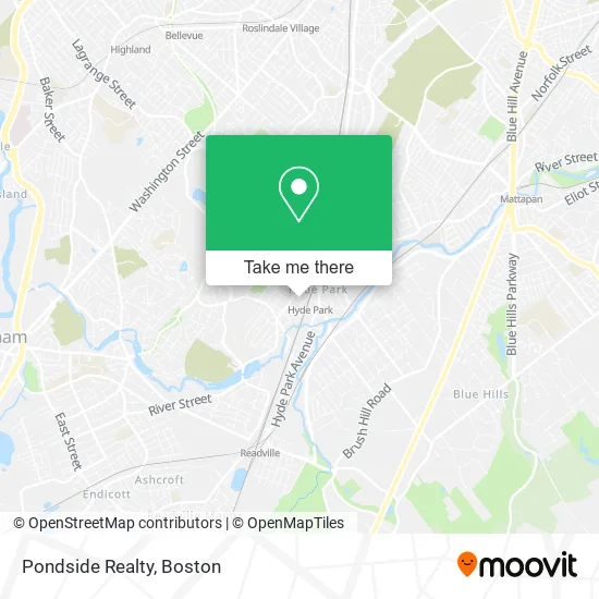 Pondside Realty map