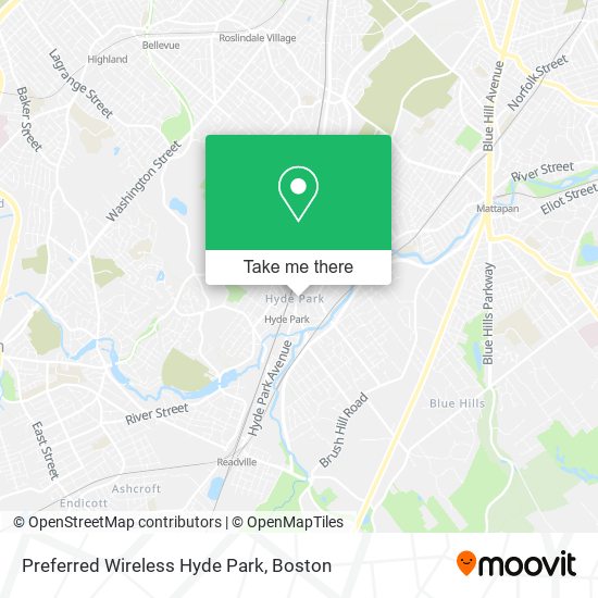 Mapa de Preferred Wireless Hyde Park