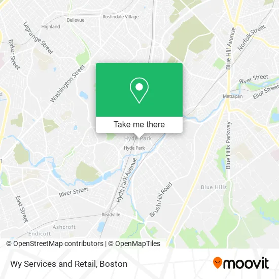 Wy Services and Retail map
