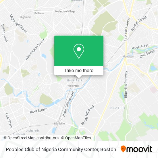 Mapa de Peoples Club of Nigeria Community Center