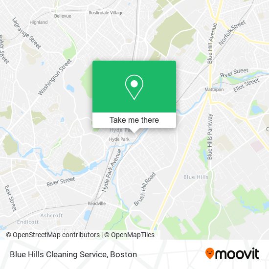 Blue Hills Cleaning Service map