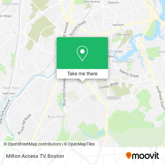 Milton Access TV map