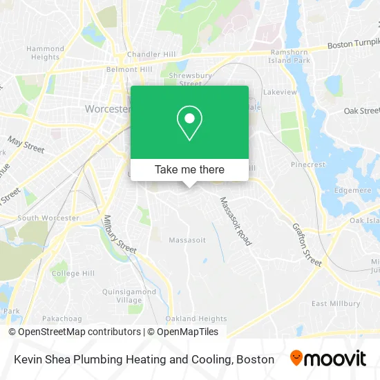 Kevin Shea Plumbing Heating and Cooling map
