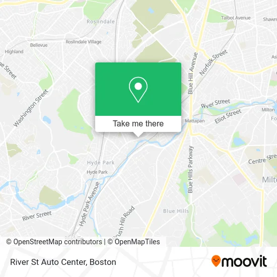 River St Auto Center map