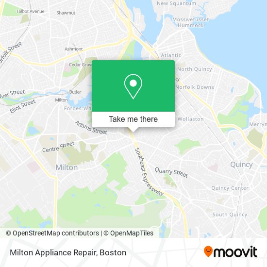 Milton Appliance Repair map