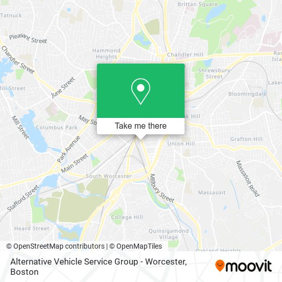 Mapa de Alternative Vehicle Service Group - Worcester