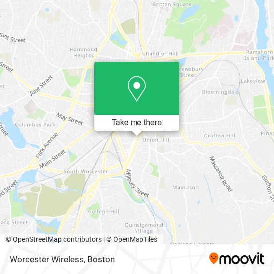 Worcester Wireless map
