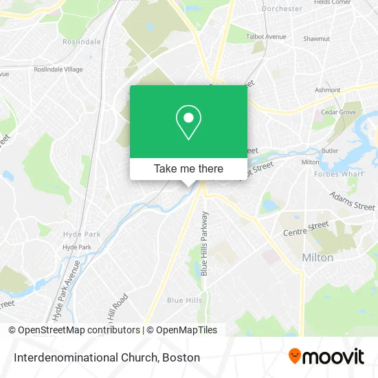 Interdenominational Church map