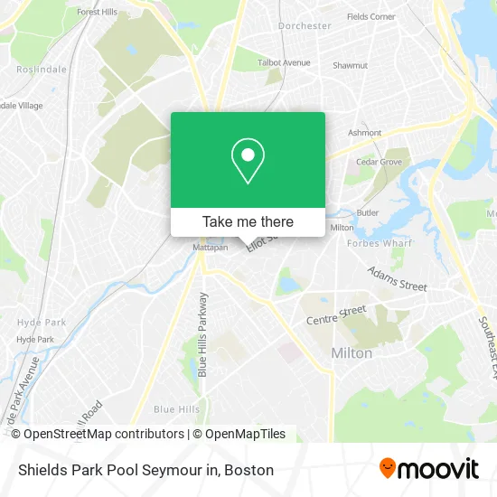 Shields Park Pool Seymour in map