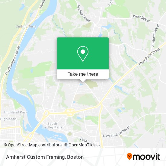 Mapa de Amherst Custom Framing