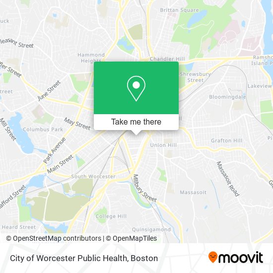 City of Worcester Public Health map