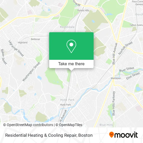 Residential Heating & Cooling Repair map