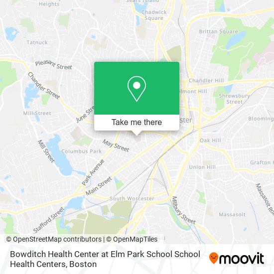 Mapa de Bowditch Health Center at Elm Park School School Health Centers