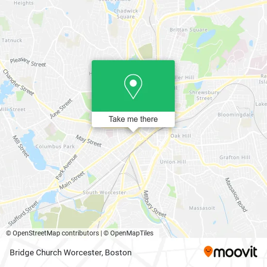 Bridge Church Worcester map