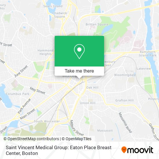 Mapa de Saint Vincent Medical Group: Eaton Place Breast Center