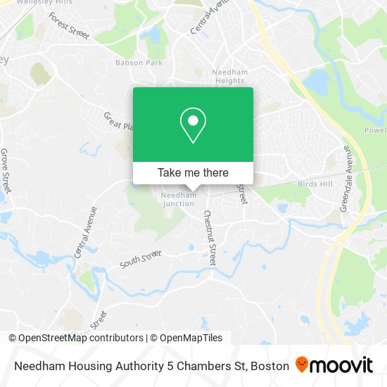 Mapa de Needham Housing Authority 5 Chambers St