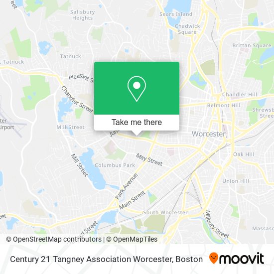 Century 21 Tangney Association Worcester map