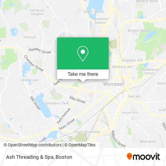 Ash Threading & Spa map