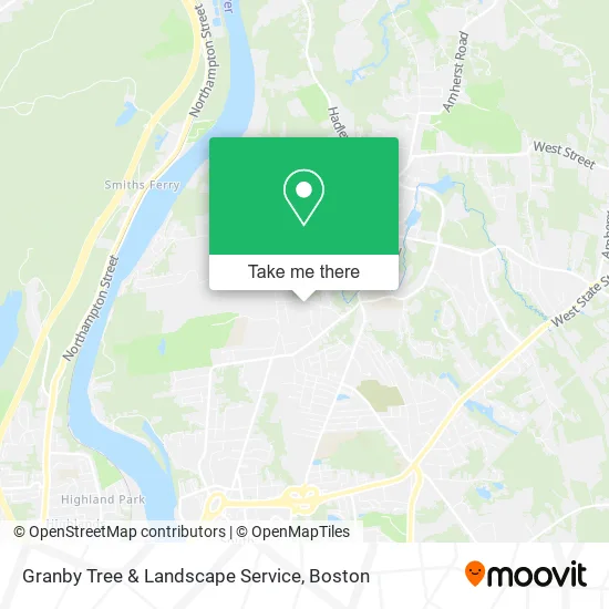 Mapa de Granby Tree & Landscape Service