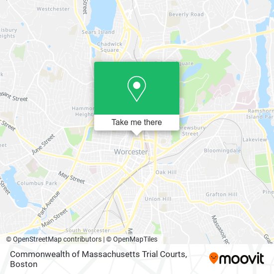 Mapa de Commonwealth of Massachusetts Trial Courts