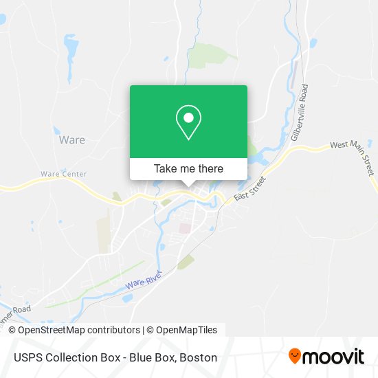 Mapa de USPS Collection Box - Blue Box