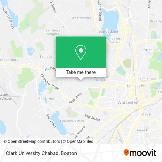 Clark University Chabad map