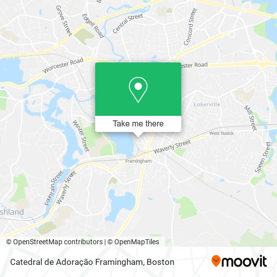 Mapa de Catedral de Adoração Framingham