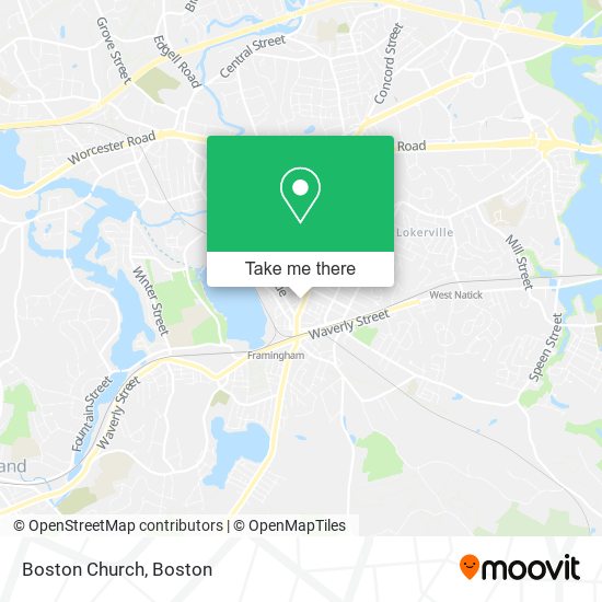 Mapa de Boston Church