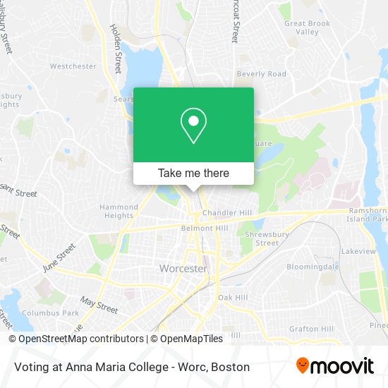 Mapa de Voting at Anna Maria College - Worc