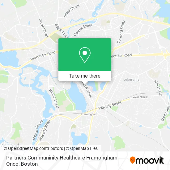 Partners Communinity Healthcare Framongham Onco map