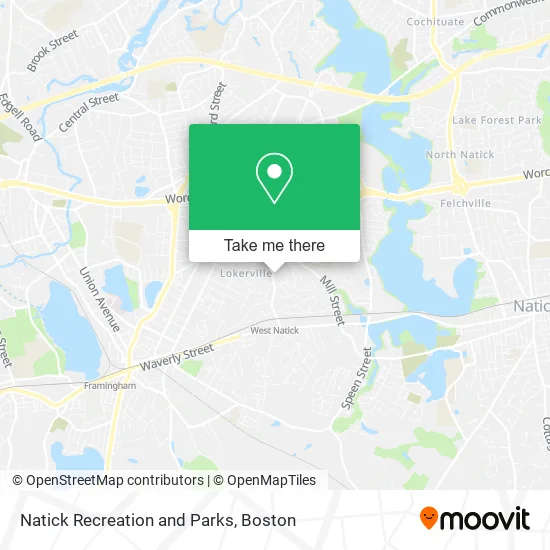 Mapa de Natick Recreation and Parks