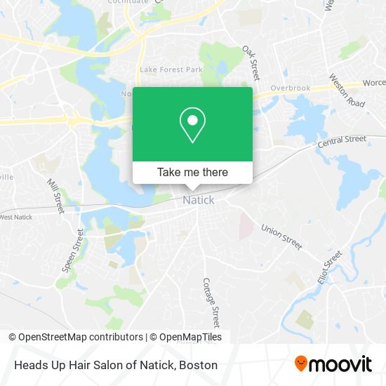 Mapa de Heads Up Hair Salon of Natick