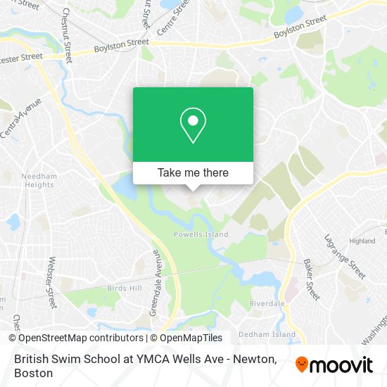 British Swim School at YMCA Wells Ave - Newton map