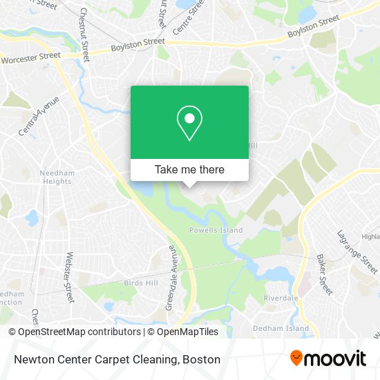 Newton Center Carpet Cleaning map