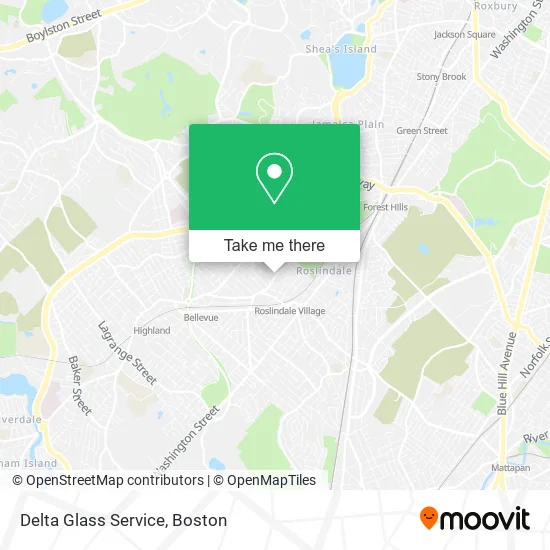 Delta Glass Service map