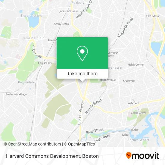 Harvard Commons Development map