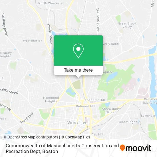 Commonwealth of Massachusetts Conservation and Recreation Dept map