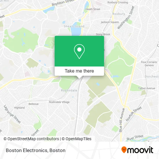 Boston Electronics map
