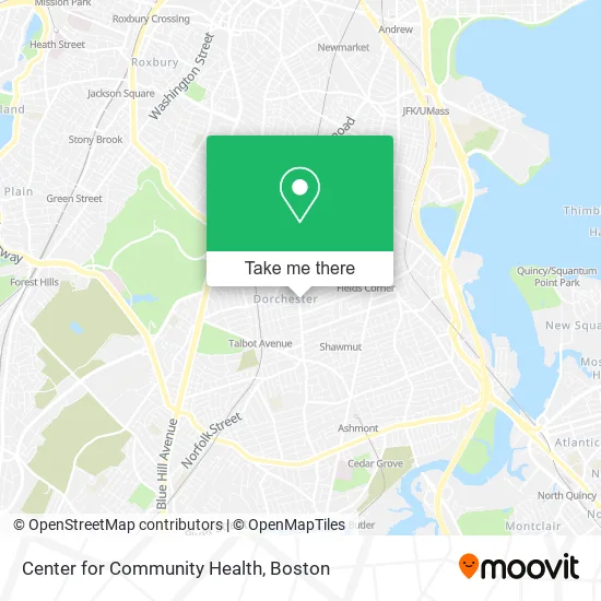 Center for Community Health map