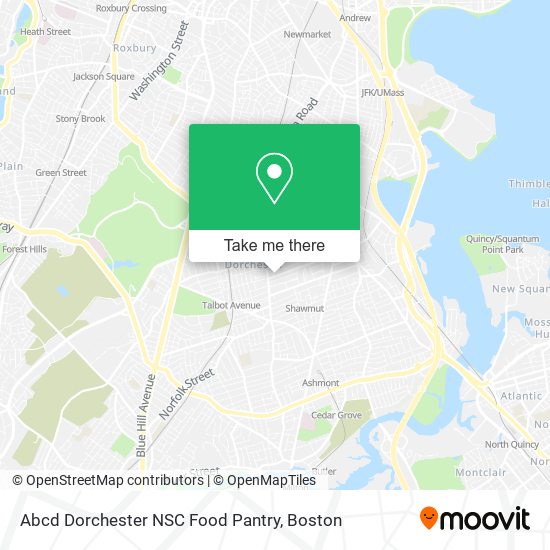 Abcd Dorchester NSC Food Pantry map