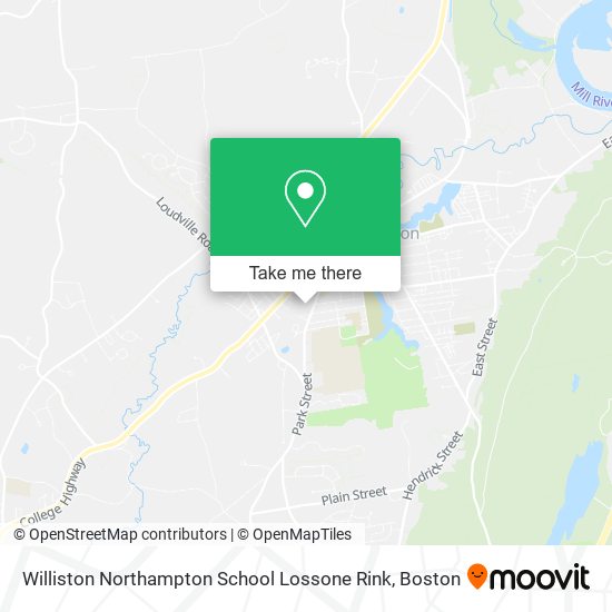 Mapa de Williston Northampton School Lossone Rink