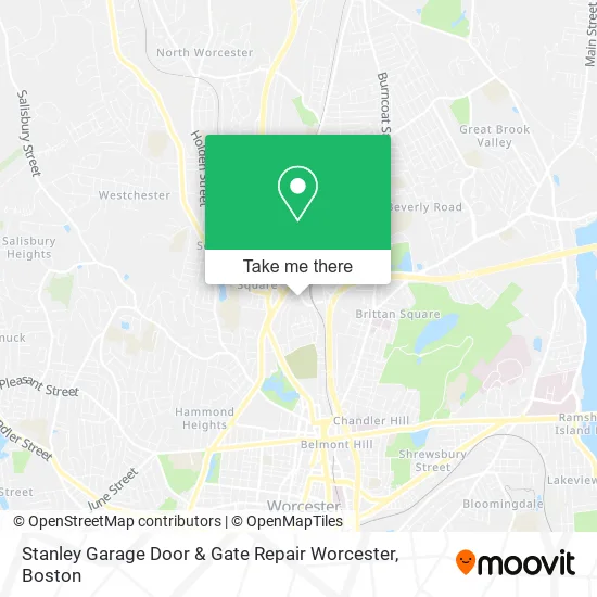 Stanley Garage Door & Gate Repair Worcester map