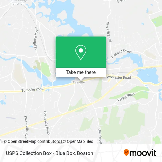 Mapa de USPS Collection Box - Blue Box