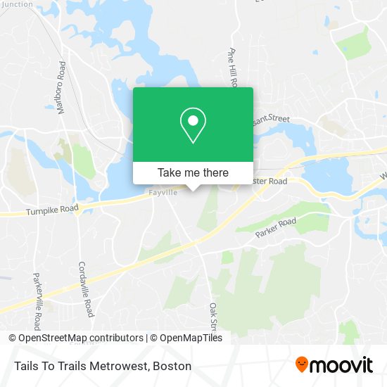 Mapa de Tails To Trails Metrowest