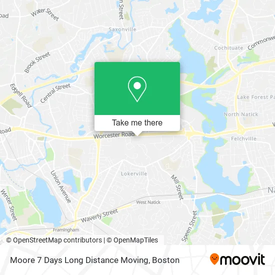 Moore 7 Days Long Distance Moving map