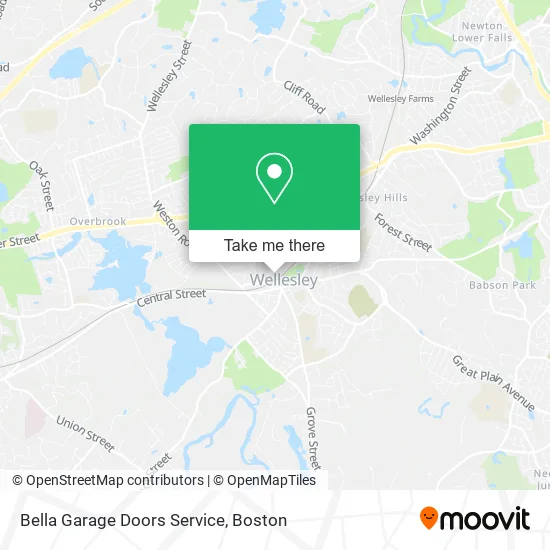 Bella Garage Doors Service map