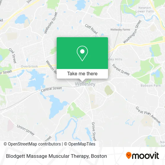 Blodgett Massage Muscular Therapy map