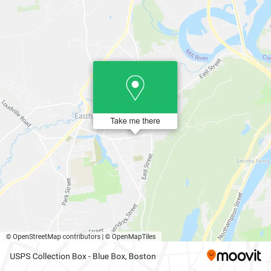 USPS Collection Box - Blue Box map