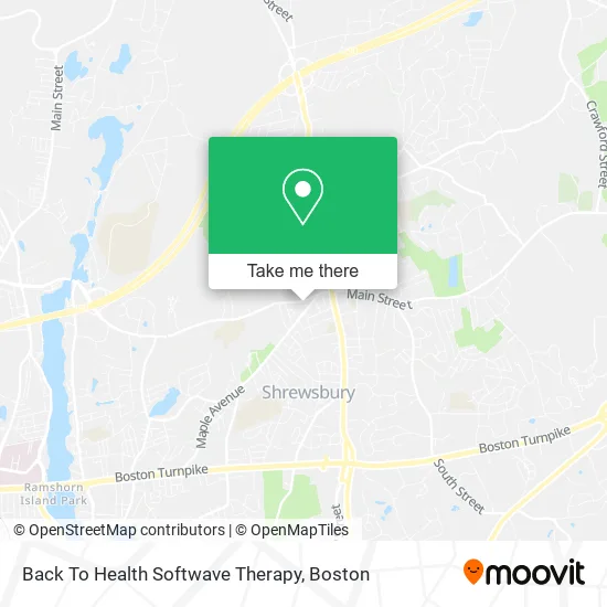 Back To Health Softwave Therapy map