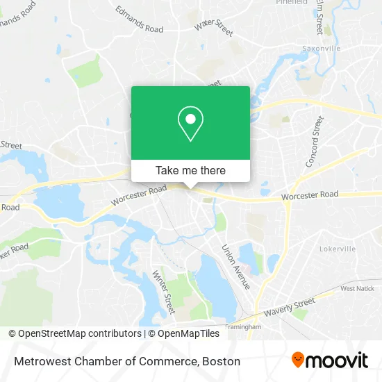 Metrowest Chamber of Commerce map